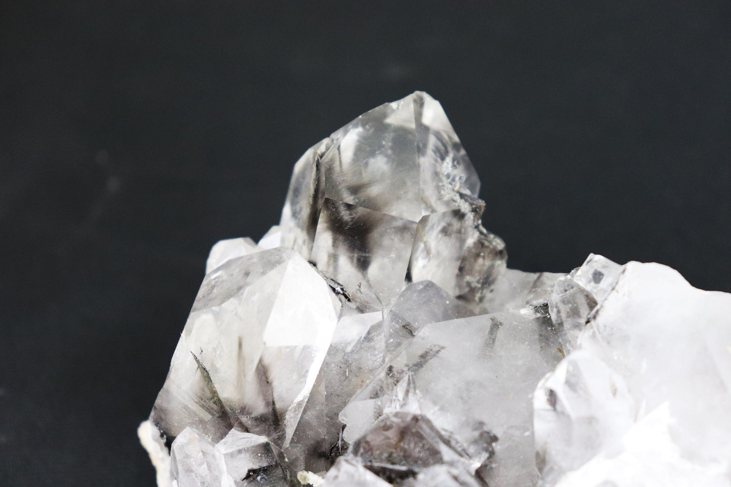 Brookite In Clear Quartz Crystal Cluster