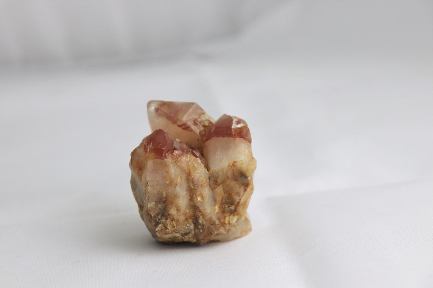 6) Red Phantom Quartz Crystal Point Congo