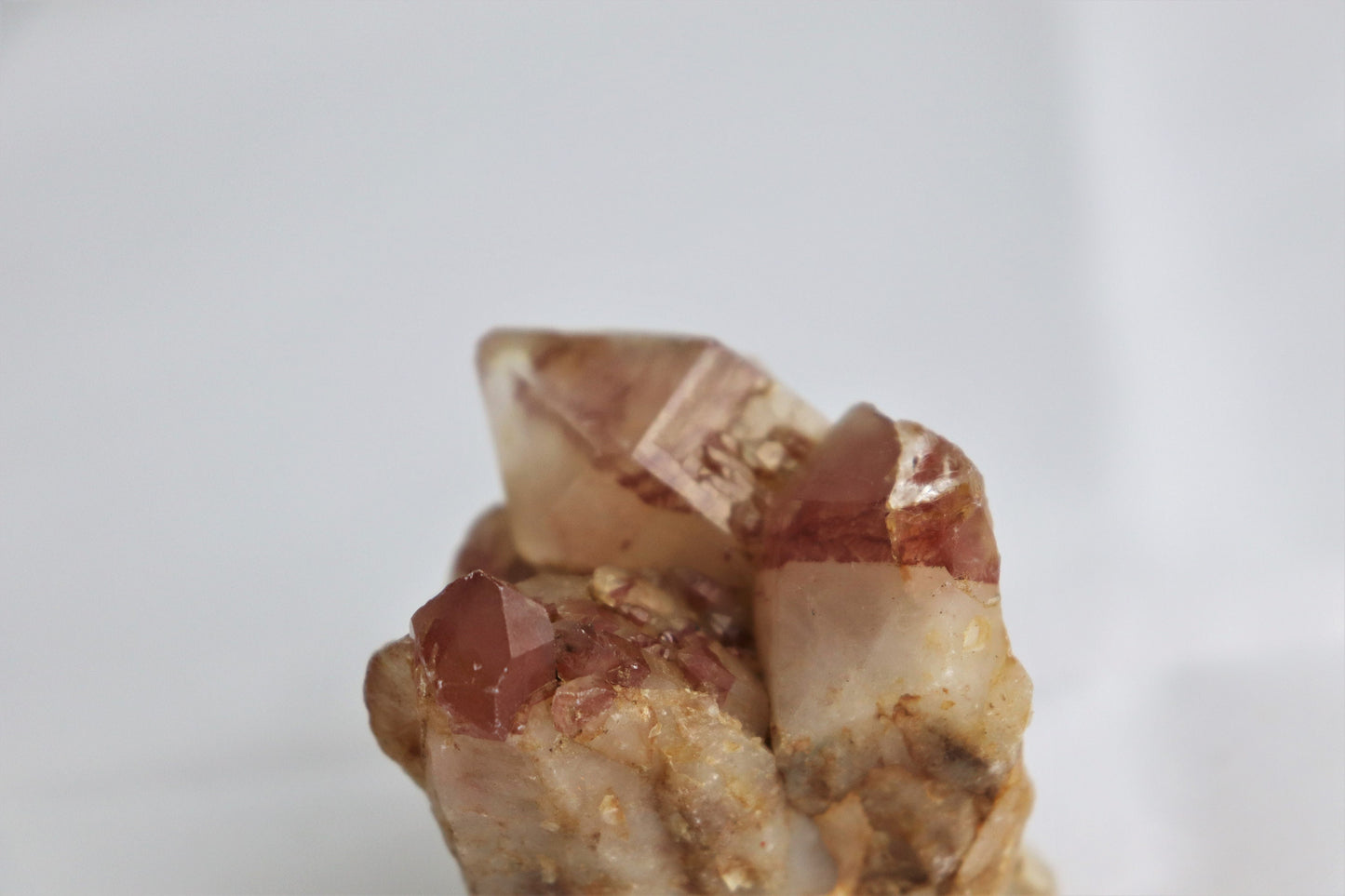 6) Red Phantom Quartz Crystal Point Congo