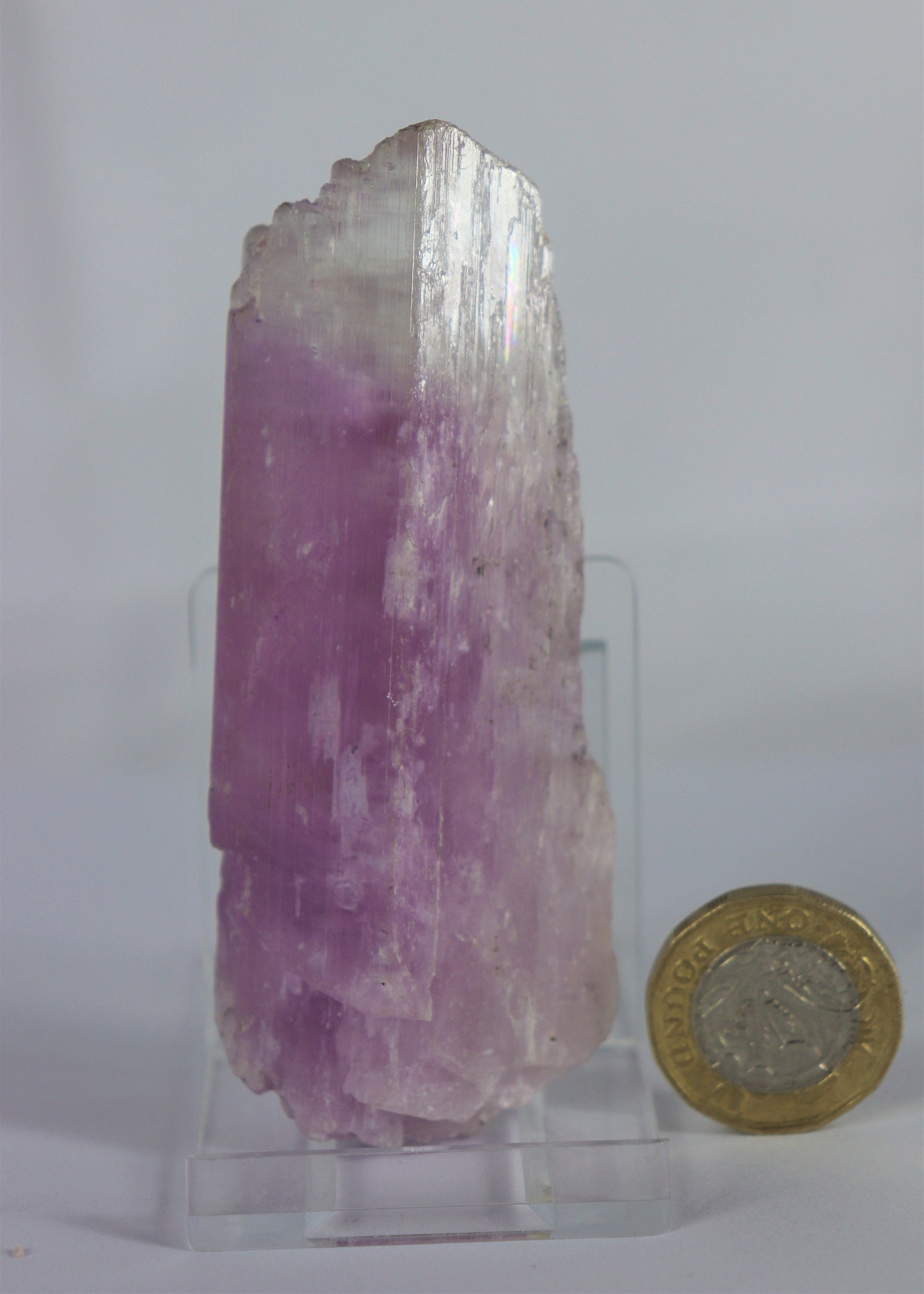 large pink kunzite crystal