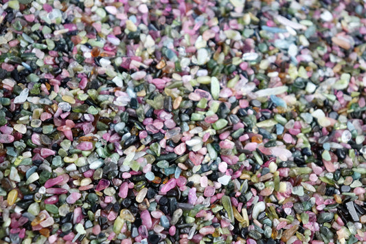 Extra Small Mixed Tourmaline Crystal Chips 40g Bags - Arts Crafts