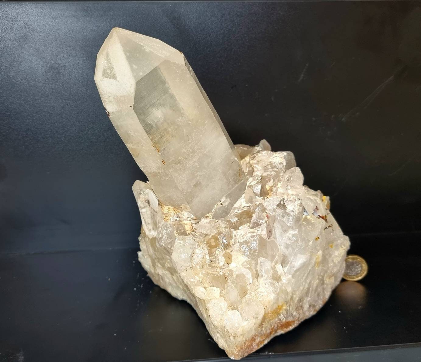 28) large Quartz Crystal point Cluster