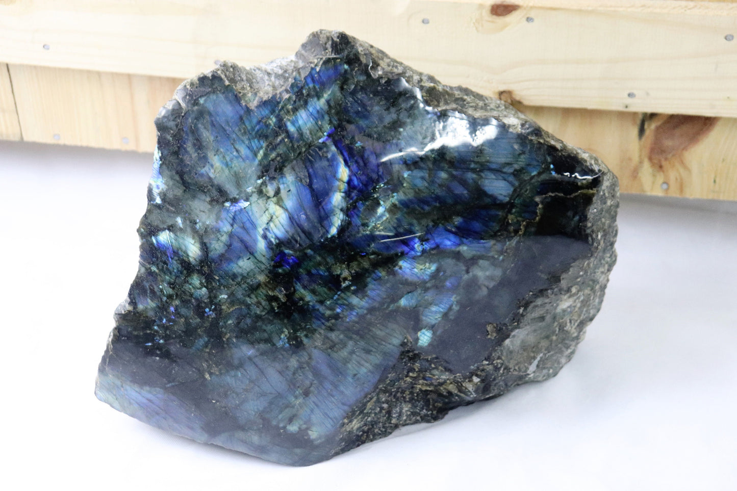 3) Very Large XL High Quality Labradorite Crystal 37KG Statement Crystal
