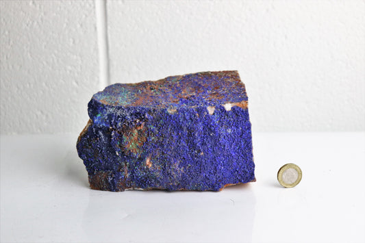 3) Azurite On Quartz Rough Crystal