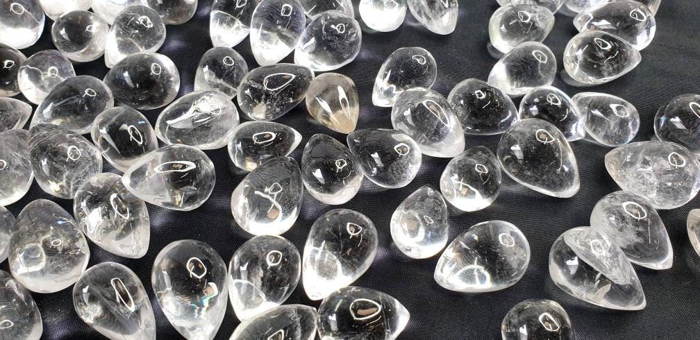 Small Clear Quartz Crystal Egg Teardrop