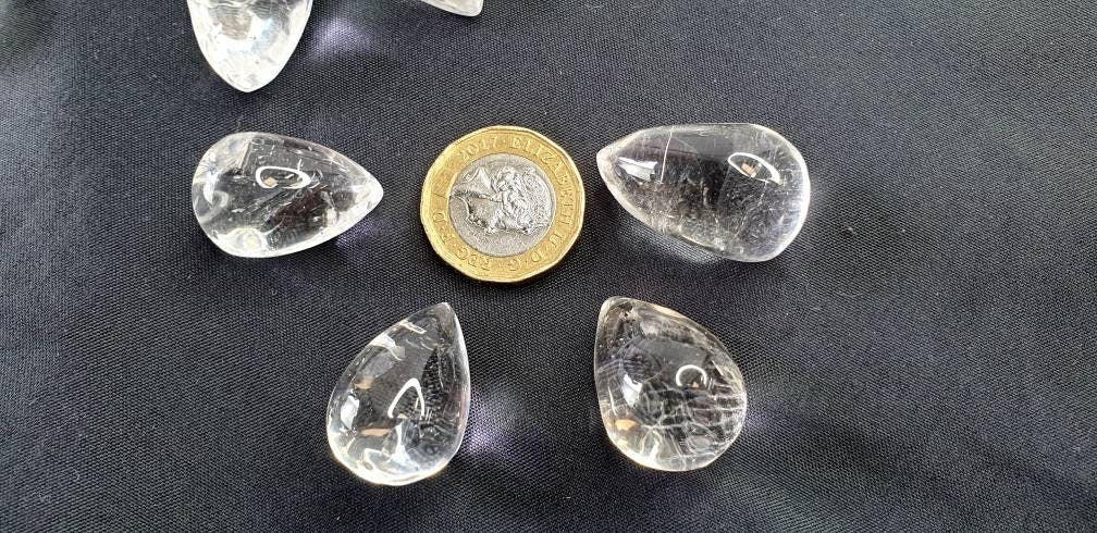 Small Clear Quartz Crystal Egg Teardrop