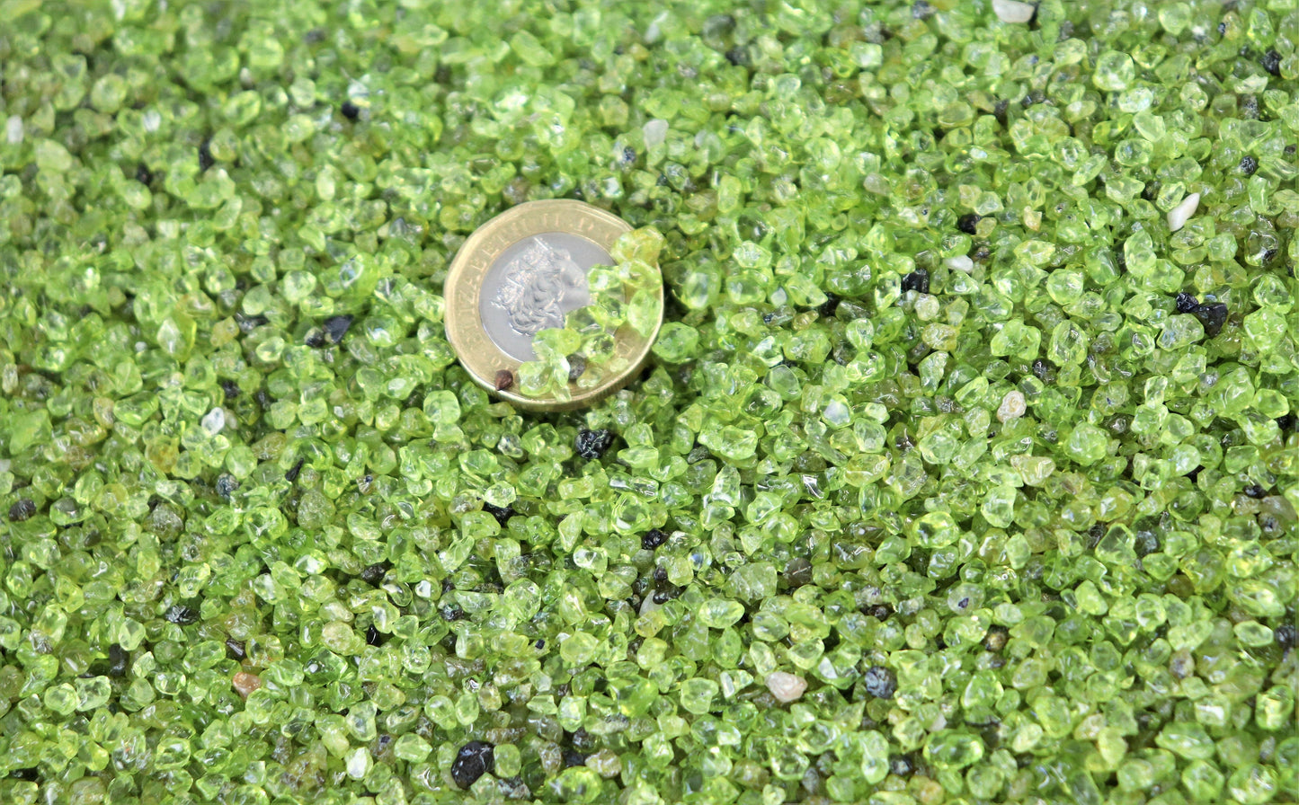 Extra Small Olivine Crystal Chips / Tumblestones 50g Bags