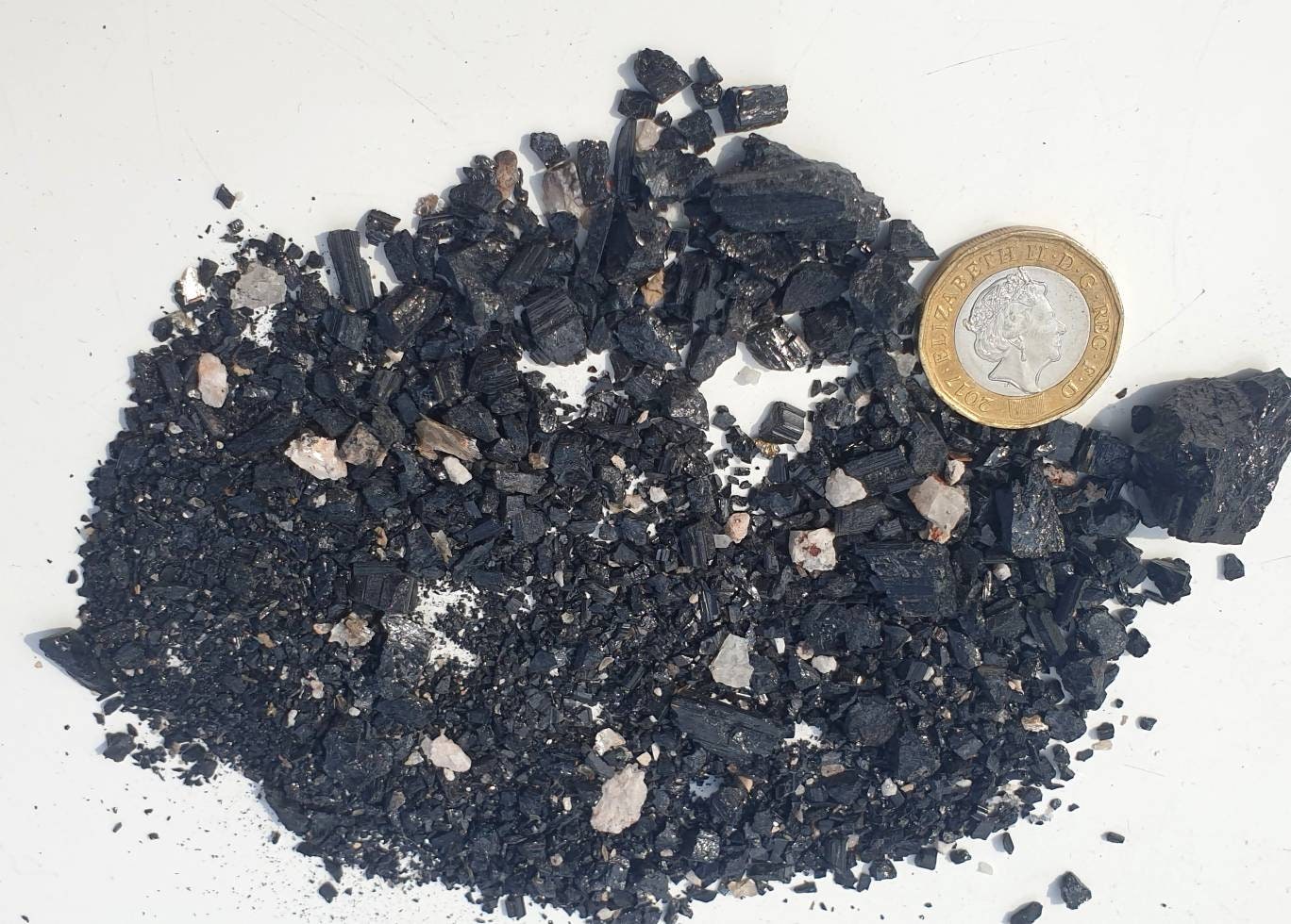 Small Black Tourmaline Chips & Powder 50g bag