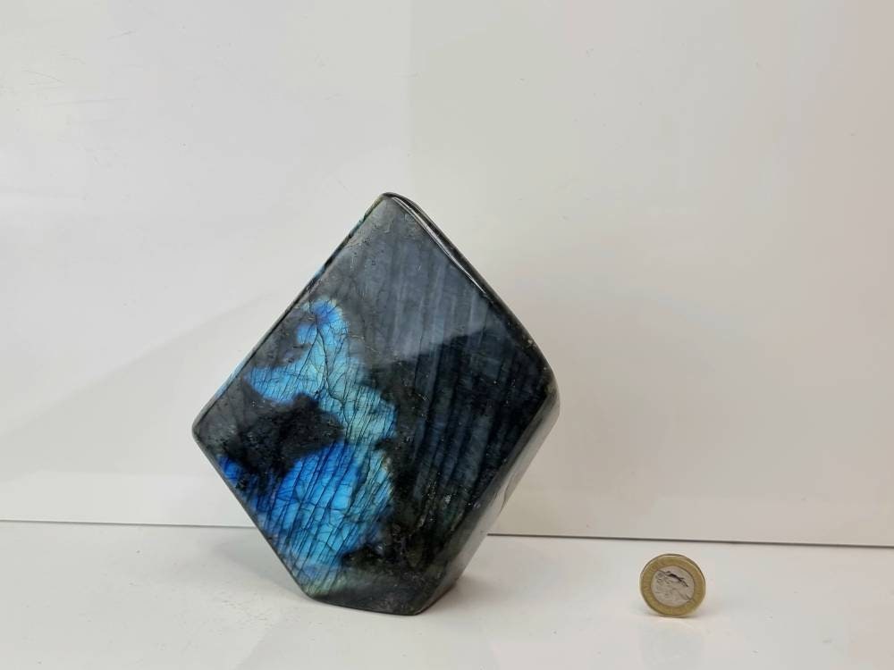44) Large Labradorite Crystal Polished