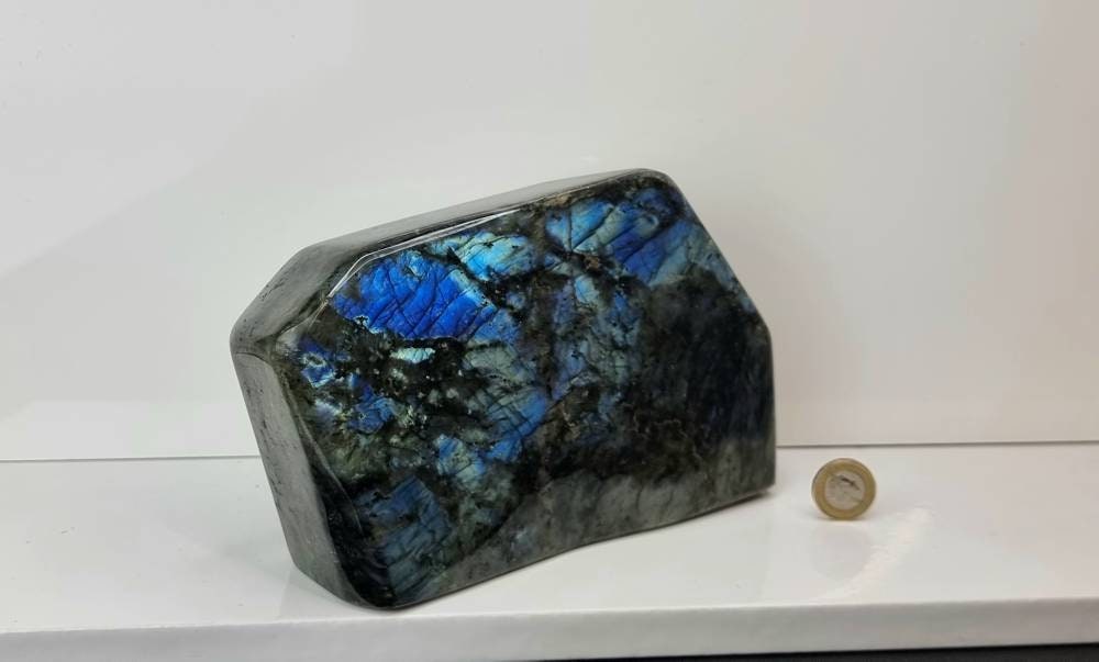 43) Large Labradorite Crystal Polished