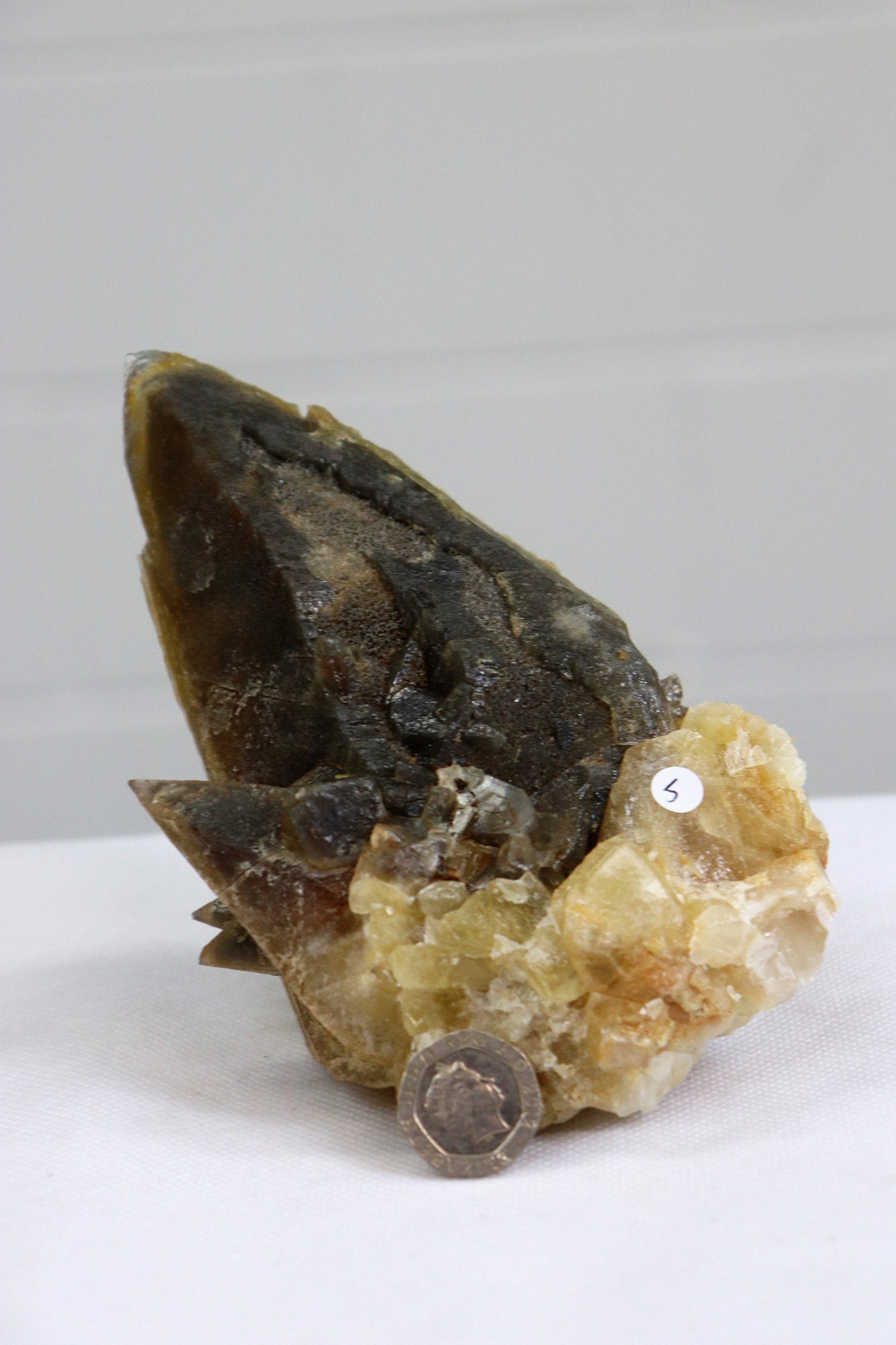 5) Extra Large Dog Tooth Calcite Crystal Mineral From Morocco 953g