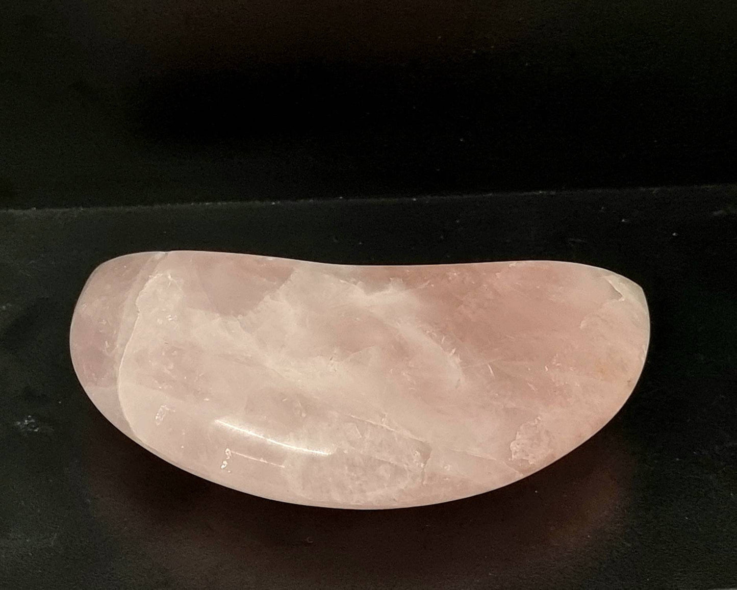 10) Large Rose Quartz Crystal Moon