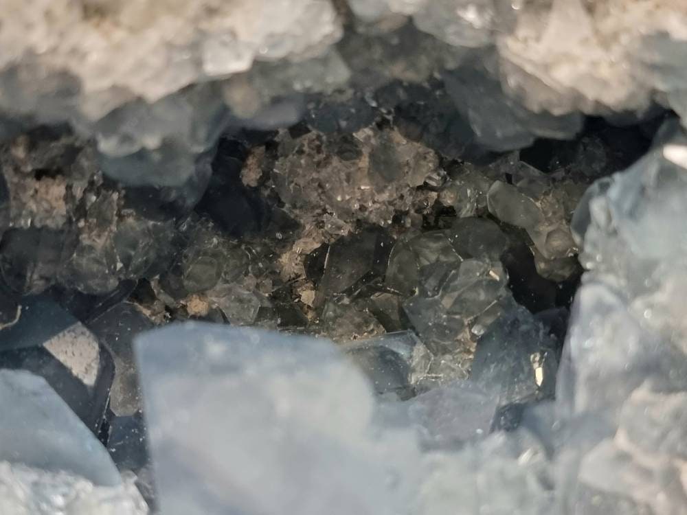 77) Extra Large Celestite Luxury Statement Crystal Geode