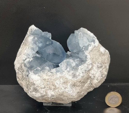 24) Large Celestite Crystal Geode