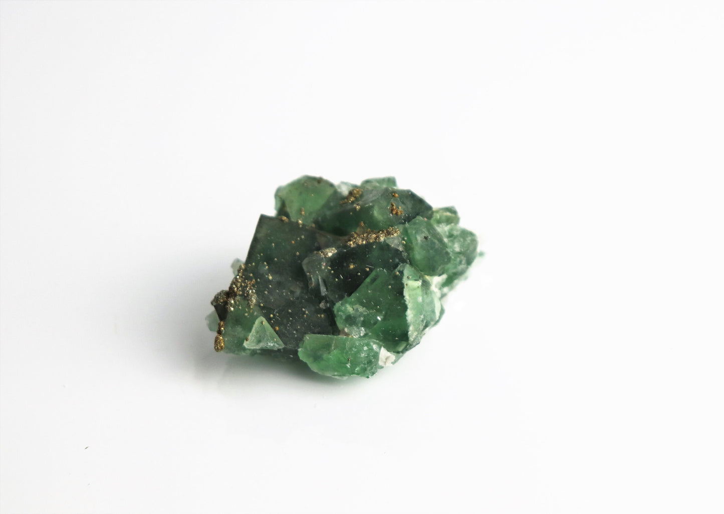 12) Fluorite Crystal + Pyrite Morocco