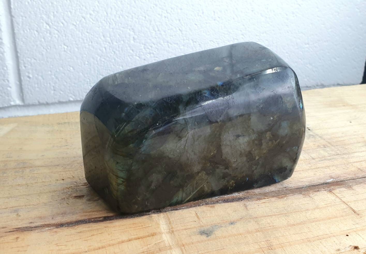 40) Large Labradorite Crystal Polished AAA Grade