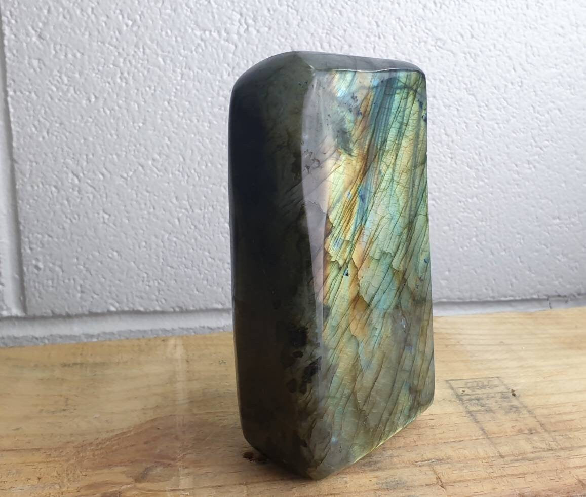 39) Large Labradorite Crystal Polished AAA Grade