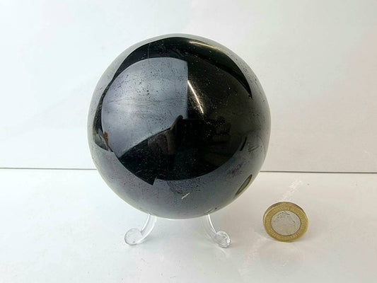 14) Black Tourmaline Crystal Sphere