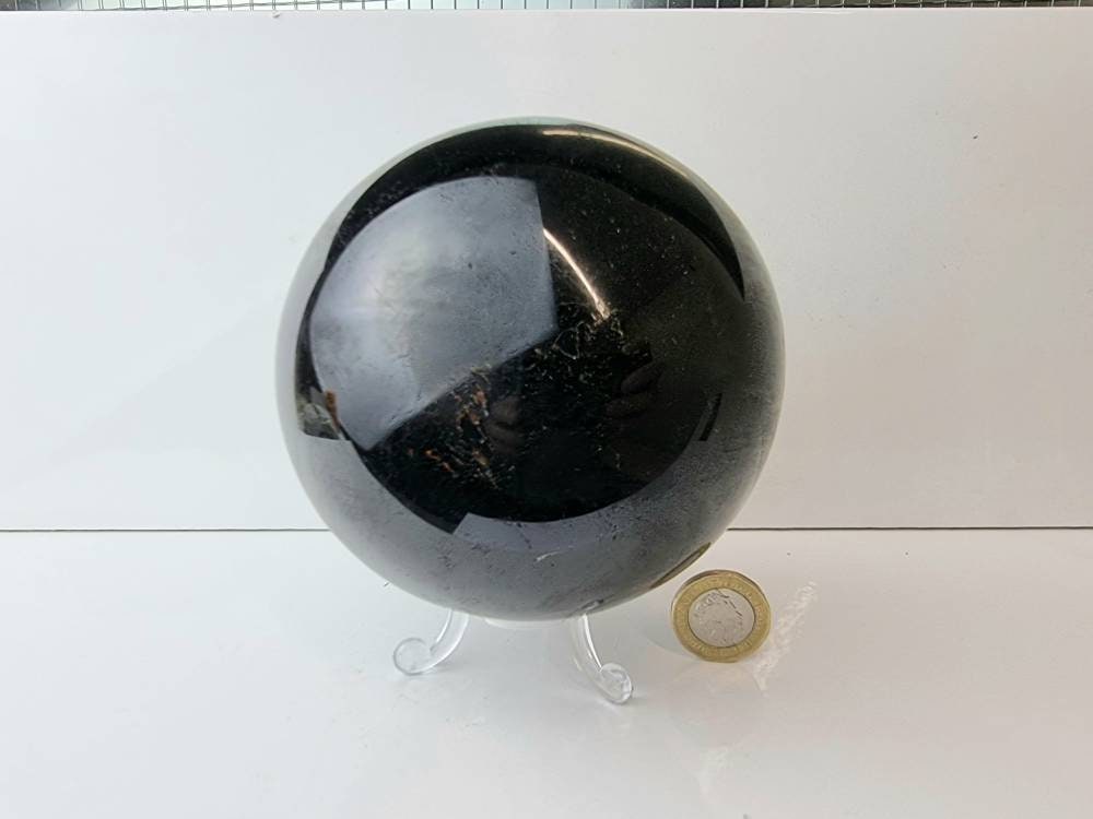 7) Black Tourmaline Crystal Sphere