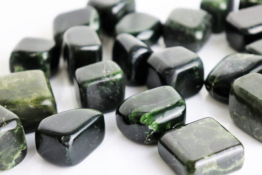Nephrite Jade Crystal Tumblestone x1