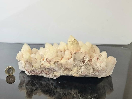 4) Large Pink Lithium Crystal Pineapple Quartz