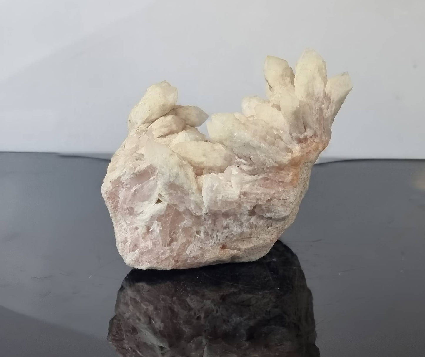3) Large Pink Lithium Crystal Pineapple Quartz