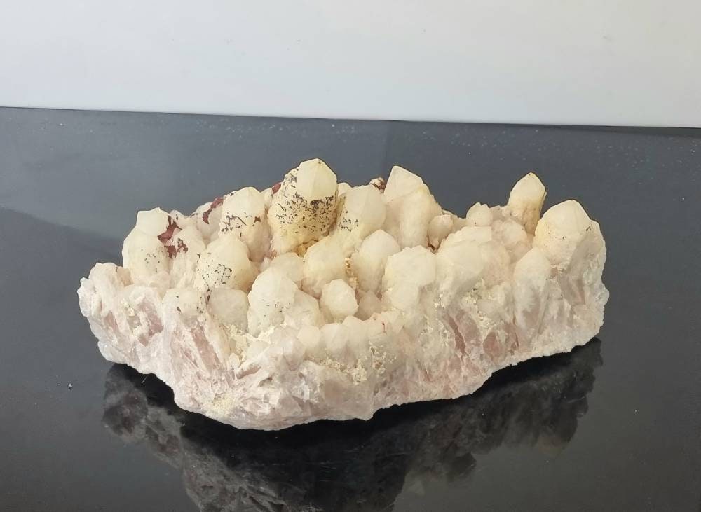 4) Large Pink Lithium Crystal Pineapple Quartz