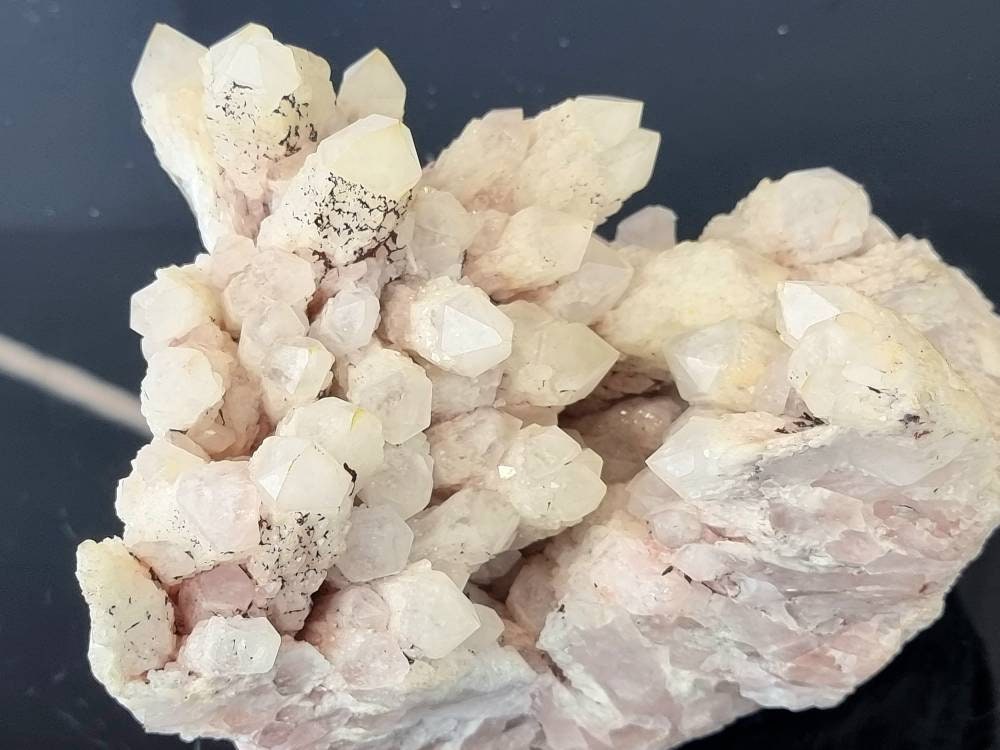 3) Large Pink Lithium Crystal Pineapple Quartz