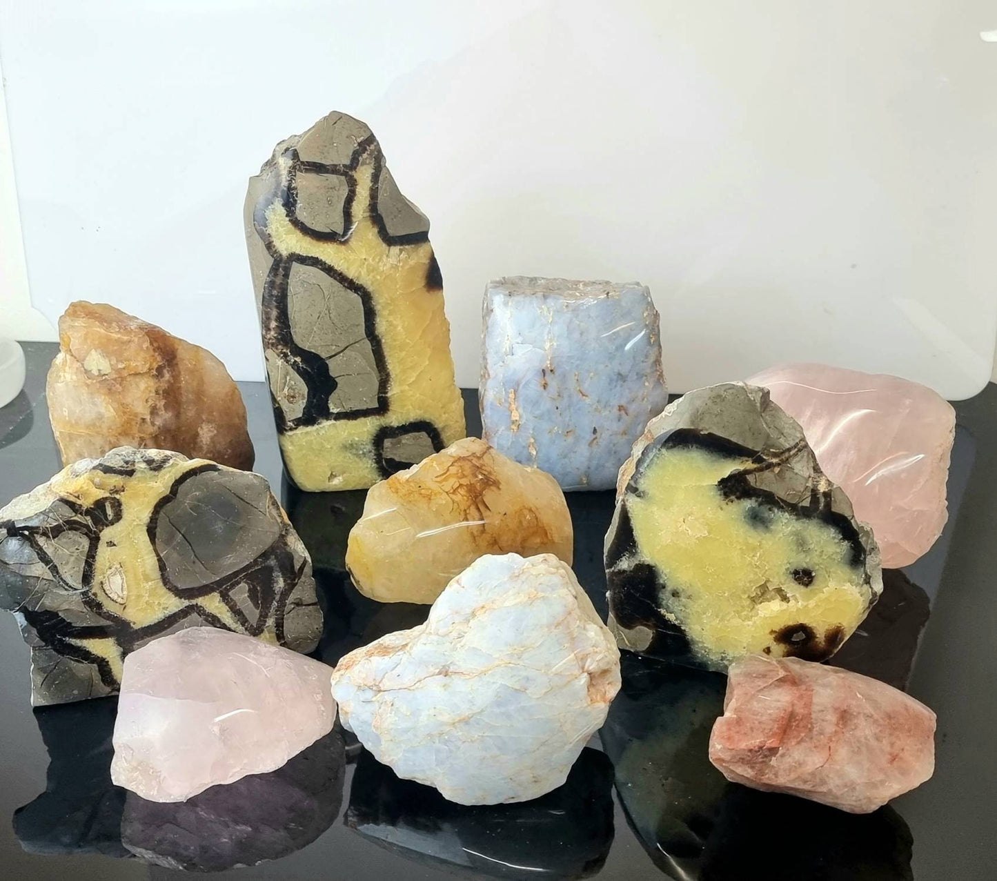 Half Polished Rough Crystal Quartz