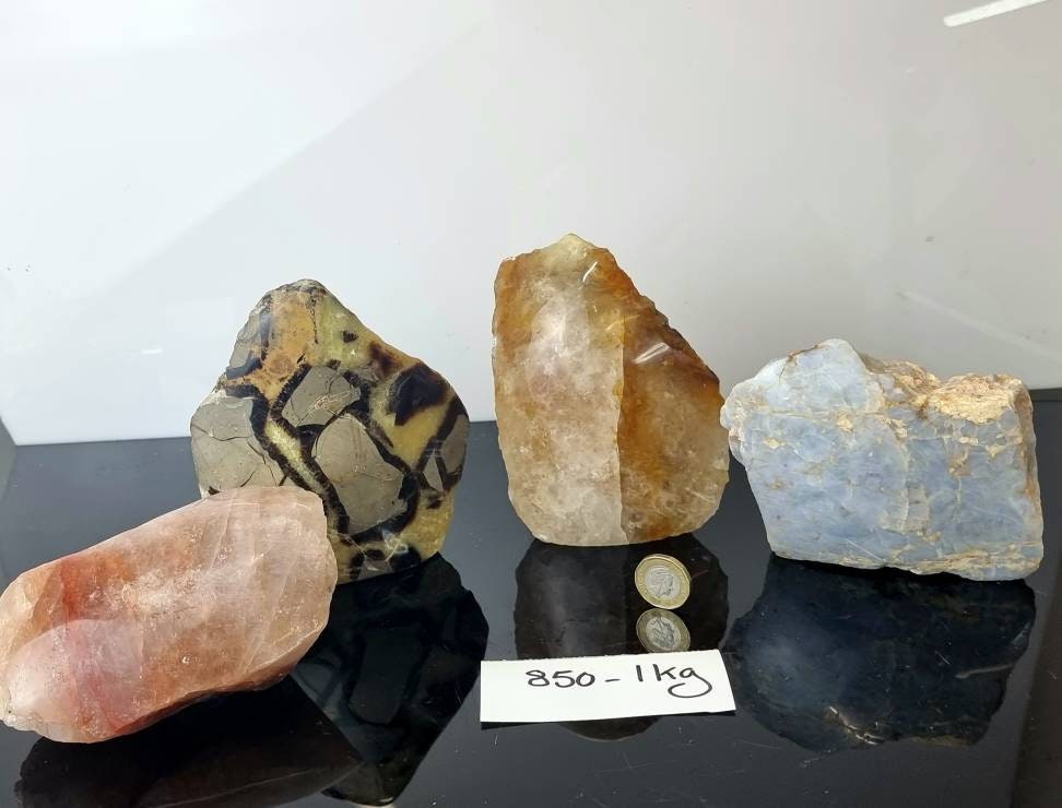 Half Polished Rough Crystal Quartz