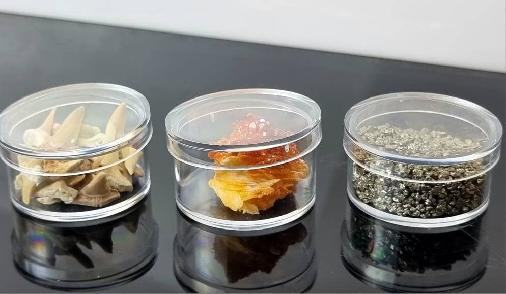Clear Round Crystal / Mineral Display boxes