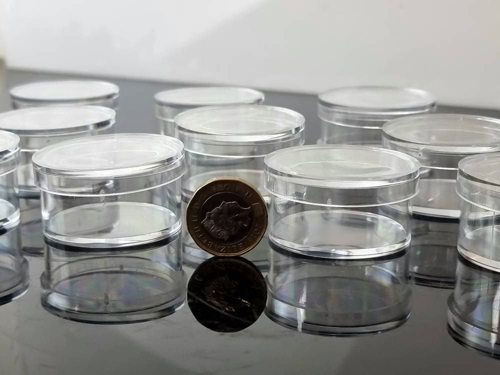 Clear Round Crystal / Mineral Display boxes