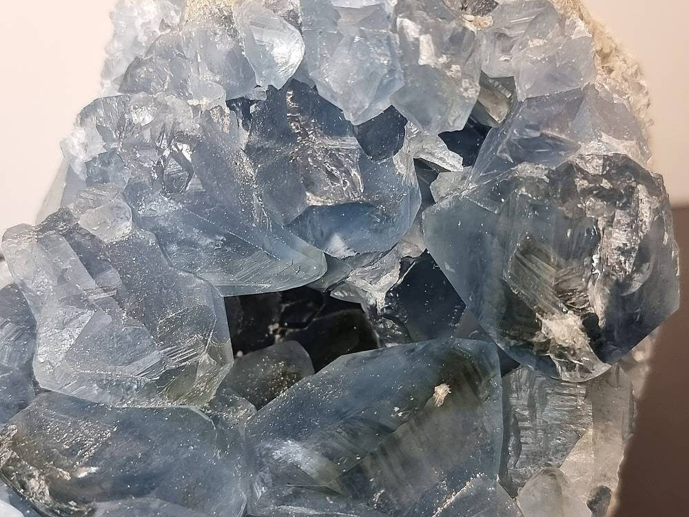 34) Large Celestite Crystal Geode