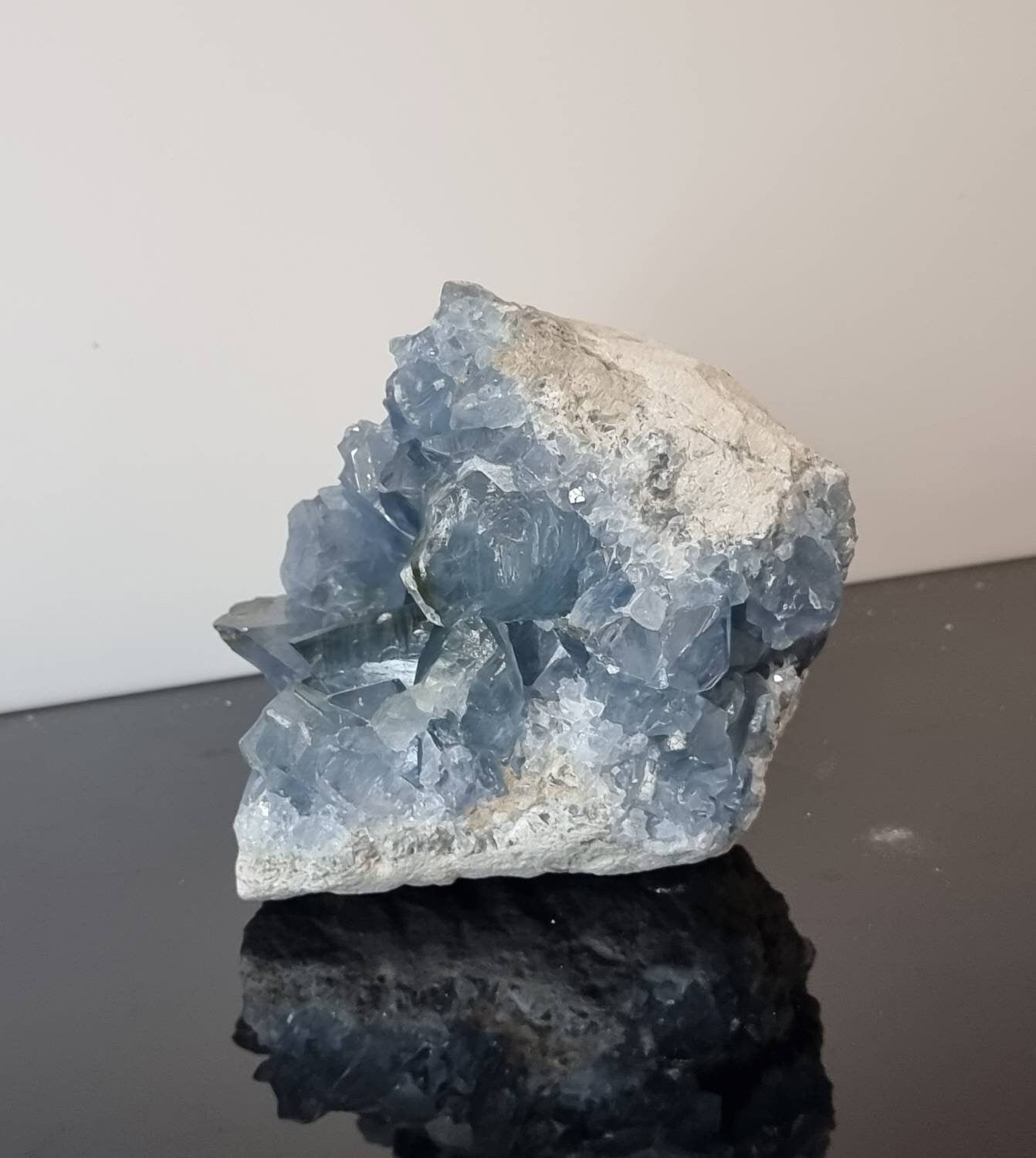34) Large Celestite Crystal Geode