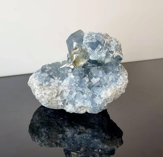 21) Celestite Crystal Geode