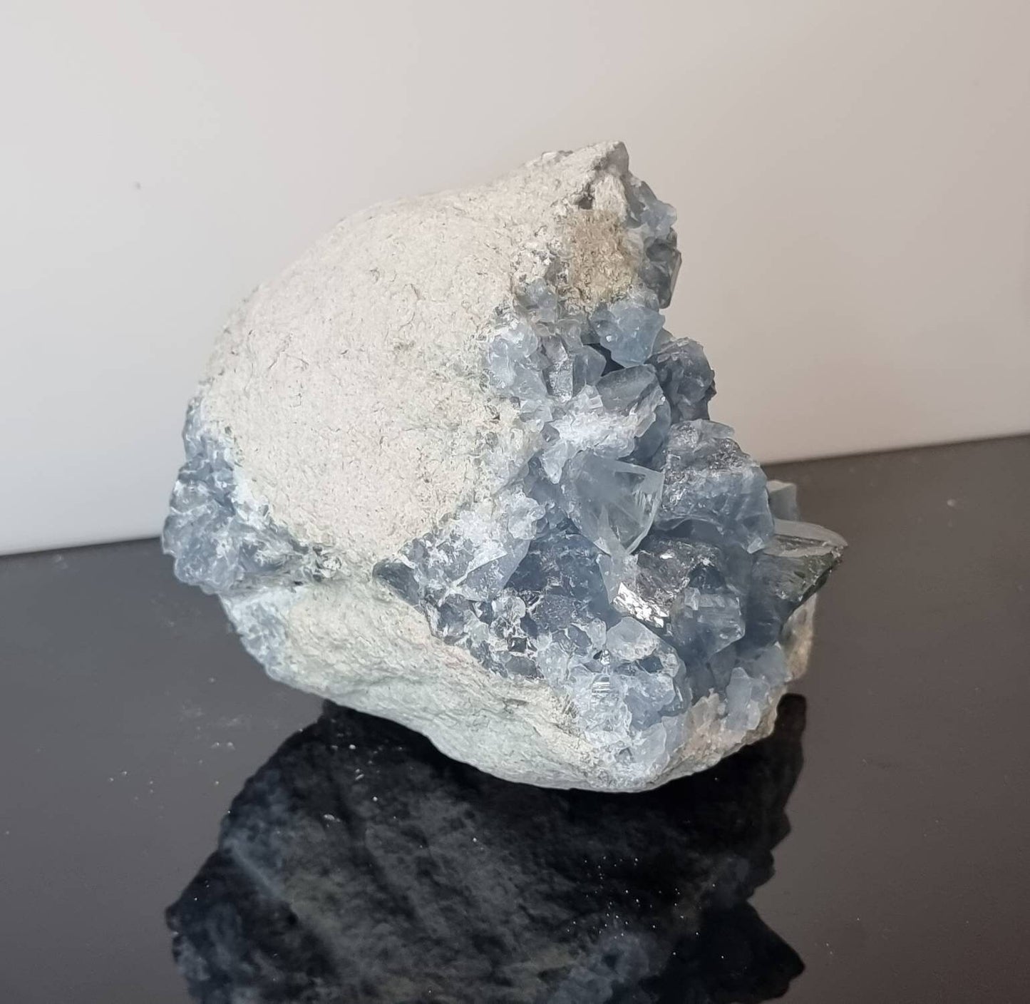 34) Large Celestite Crystal Geode