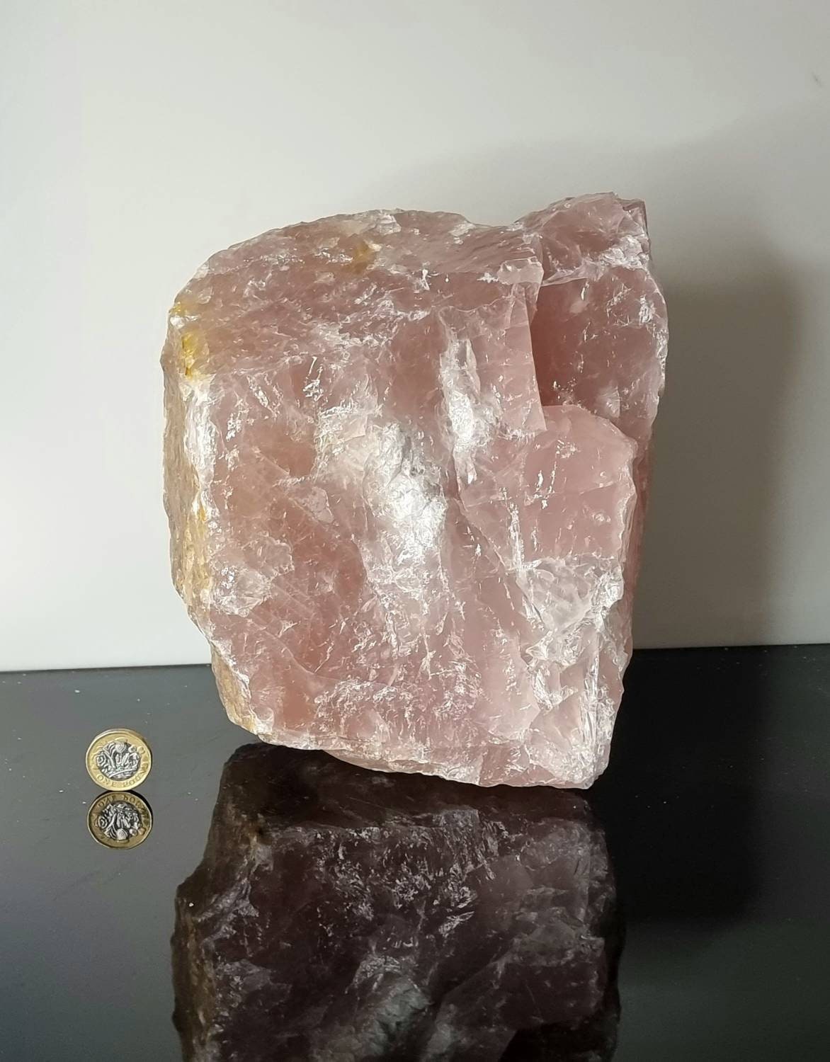 2xl) Extra Large Rose Quartz Crystal Rough Raw