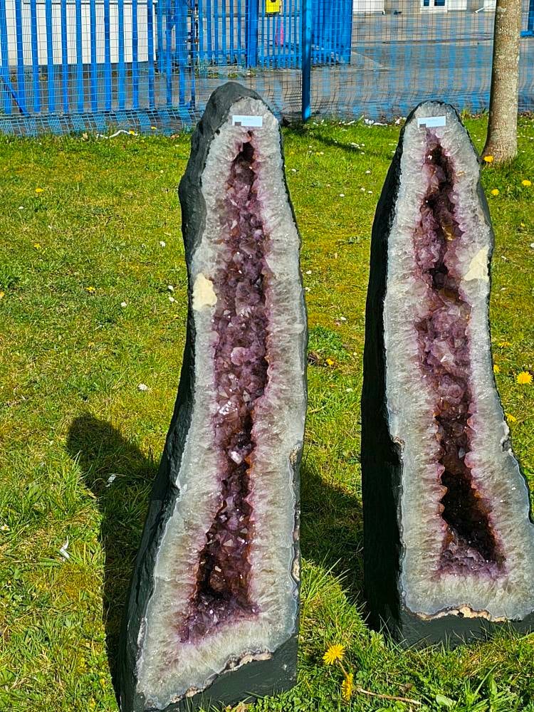big amethyst geode pairs