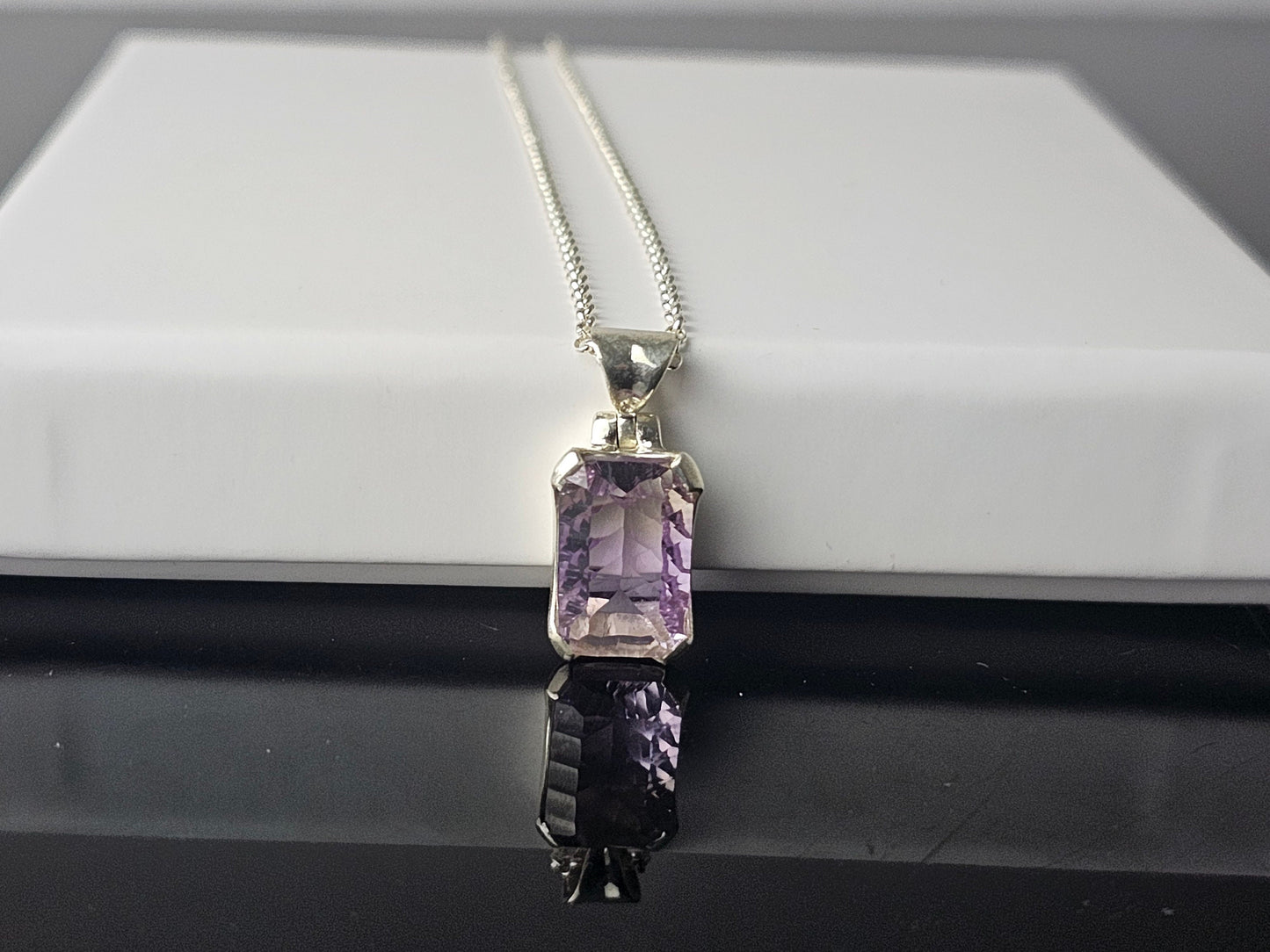 321) Ametrine Crystal Necklace 925 Silver