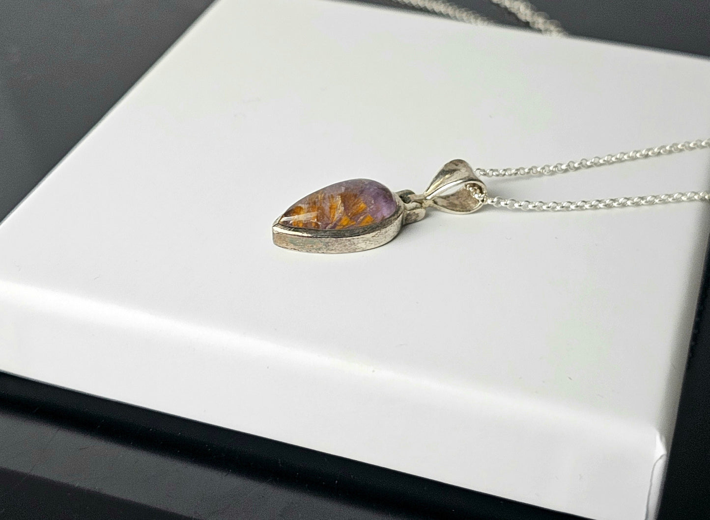 298) Super Seven Crystal Necklace 925 Silver