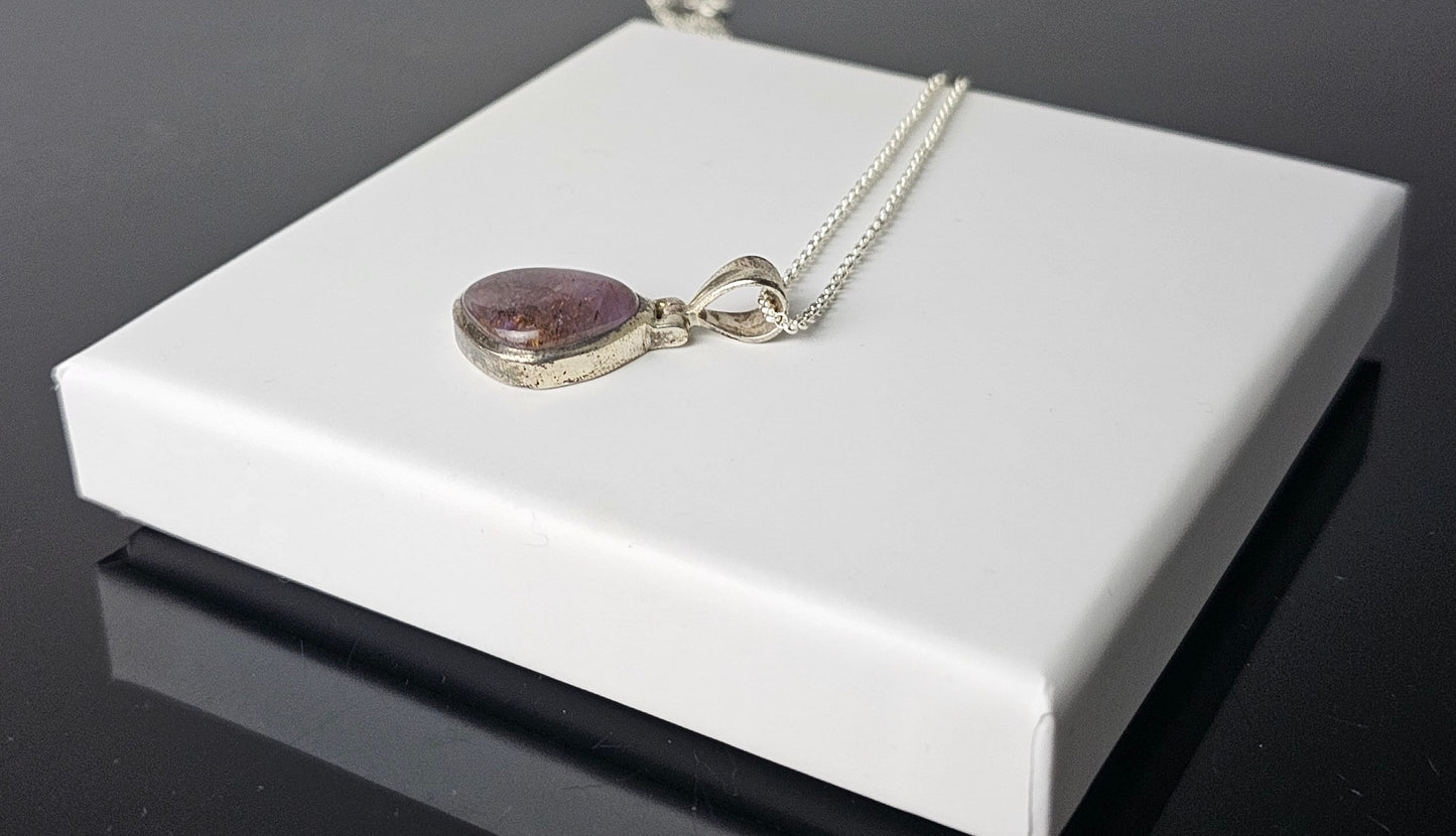 299) Super Seven Crystal Necklace 925 Silver