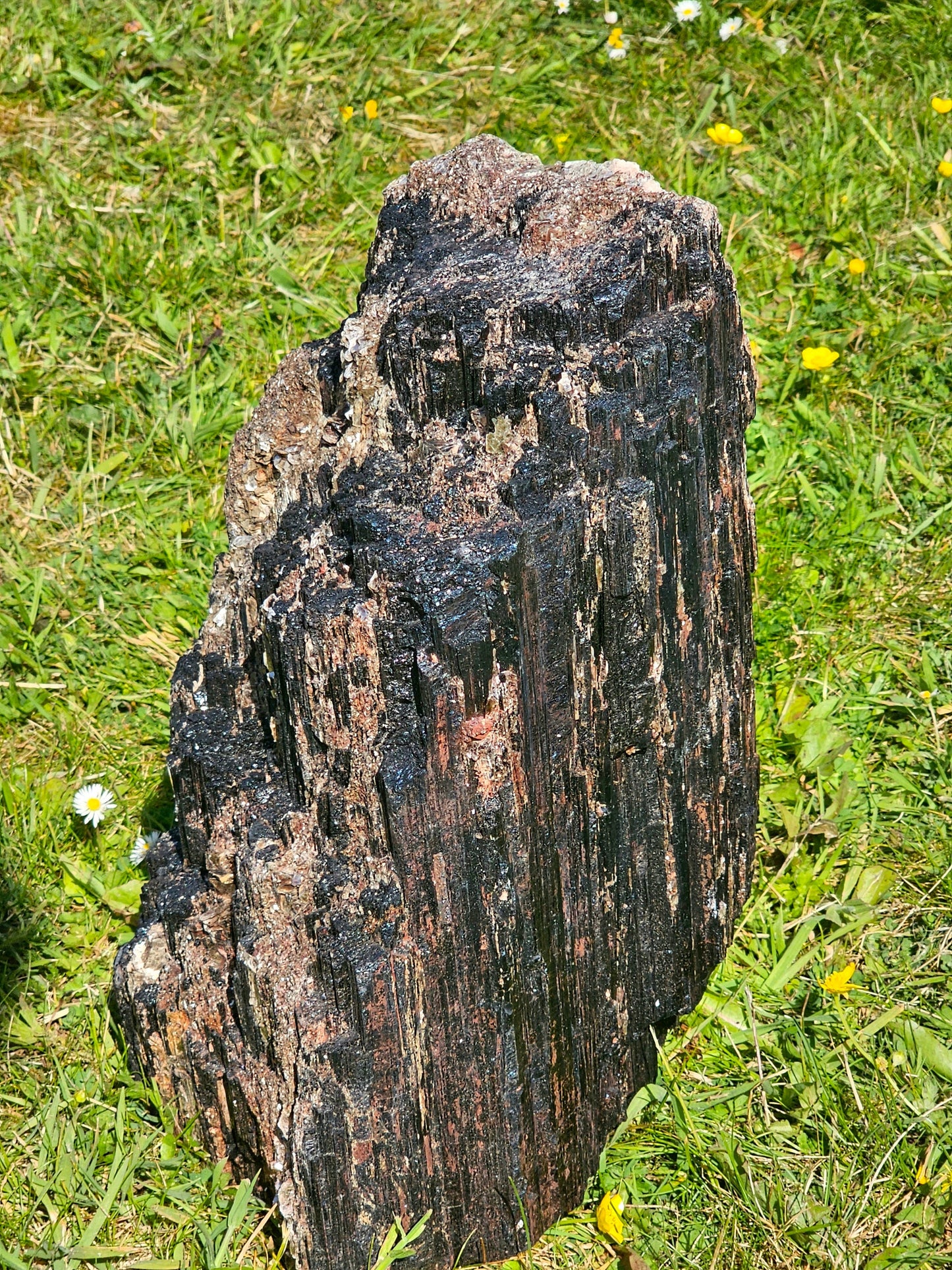 Very Large Black Tourmaline Crystal With Mica  21 KG
