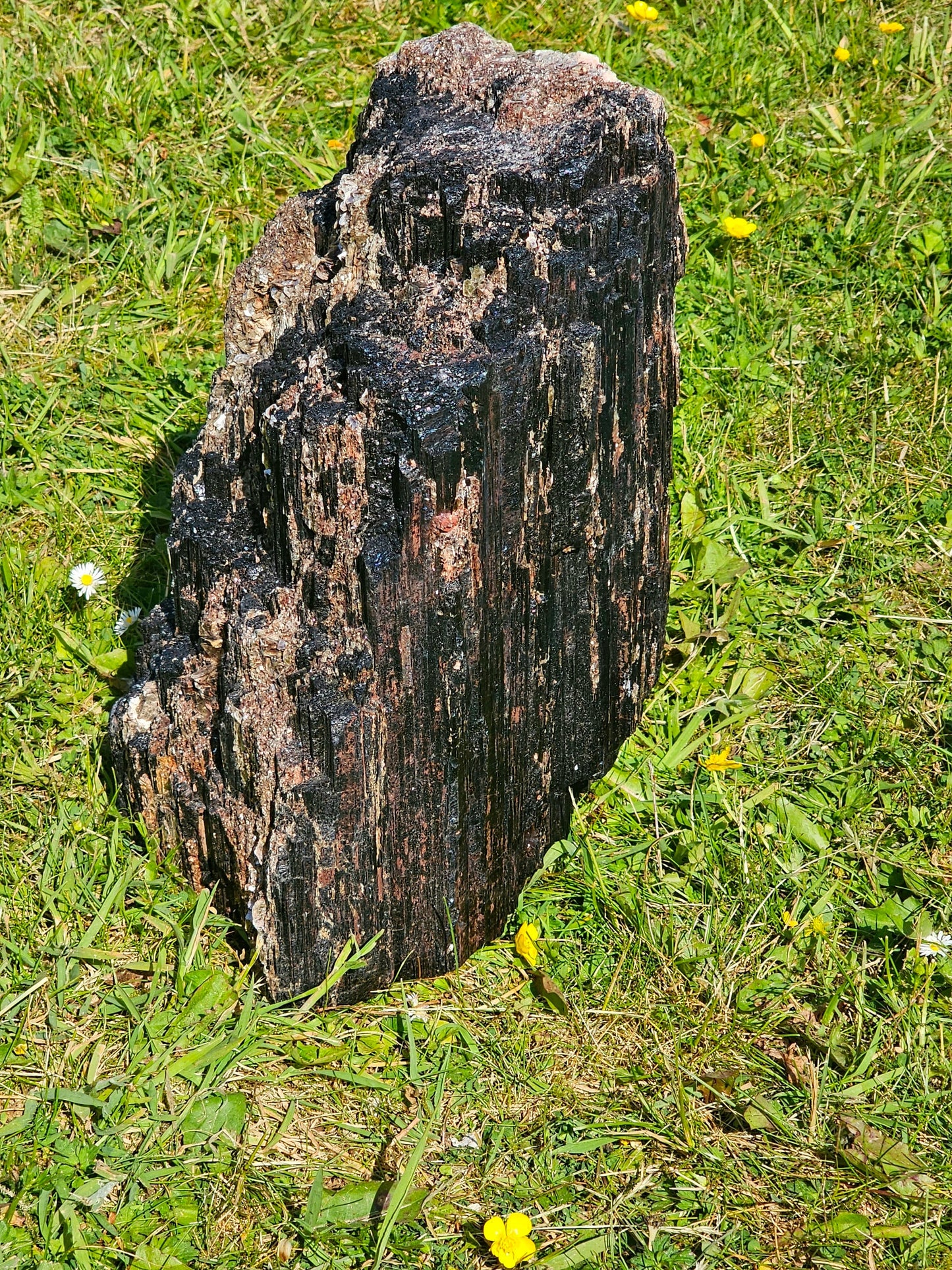 Very Large Black Tourmaline Crystal With Mica  21 KG