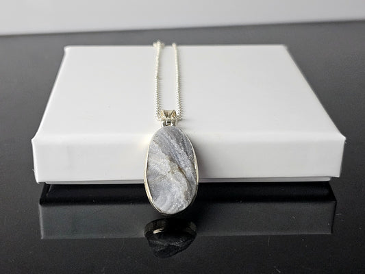 357) Desert Crystal Quartz Necklace 925 Silver