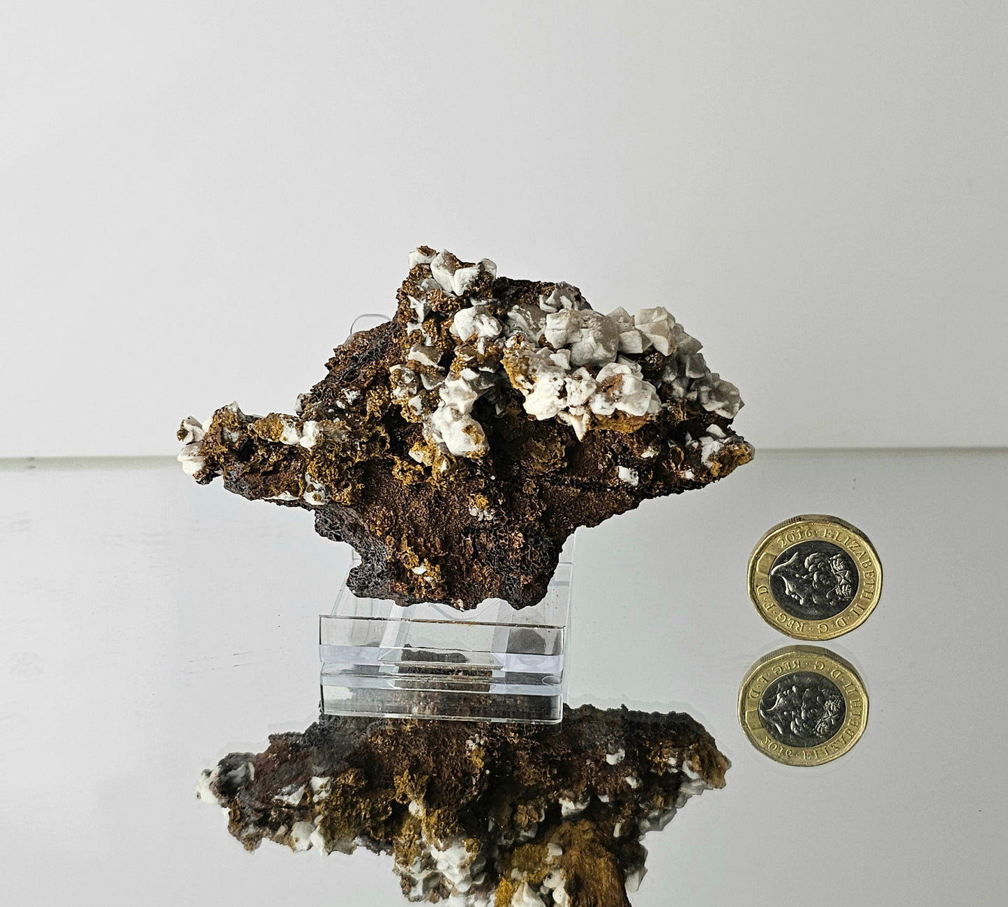 6) Calcite Crystal On Goethite