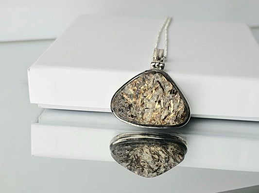 Astrophillite Crystal Necklace 925 Silver (#86)