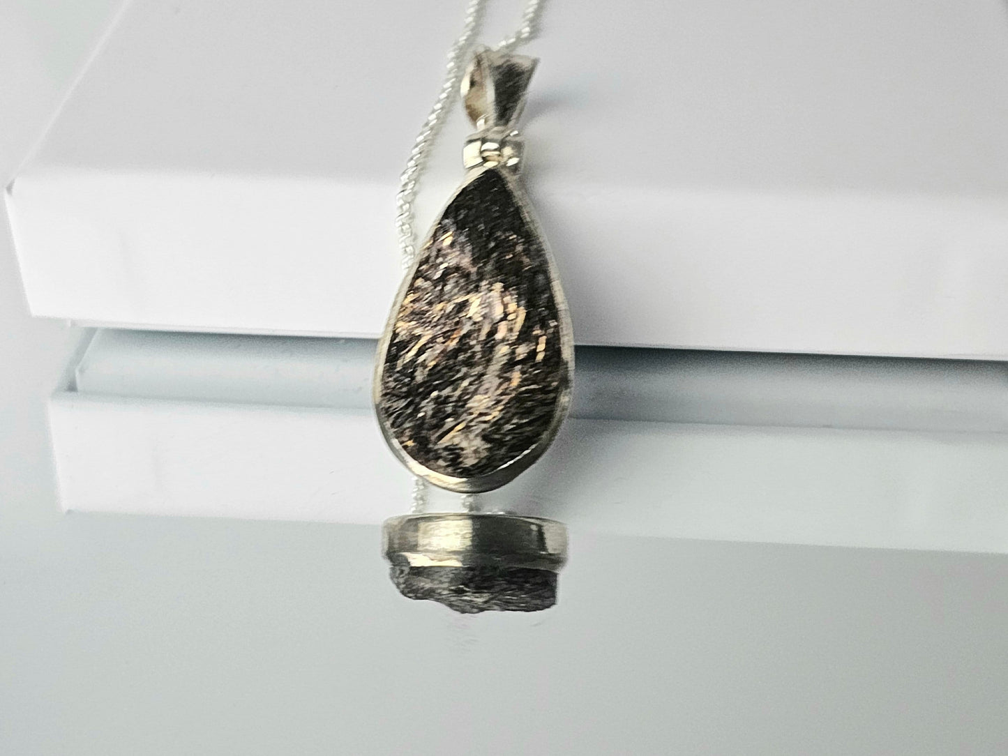 Astrophillite Crystal Necklace 925 Silver (#75)
