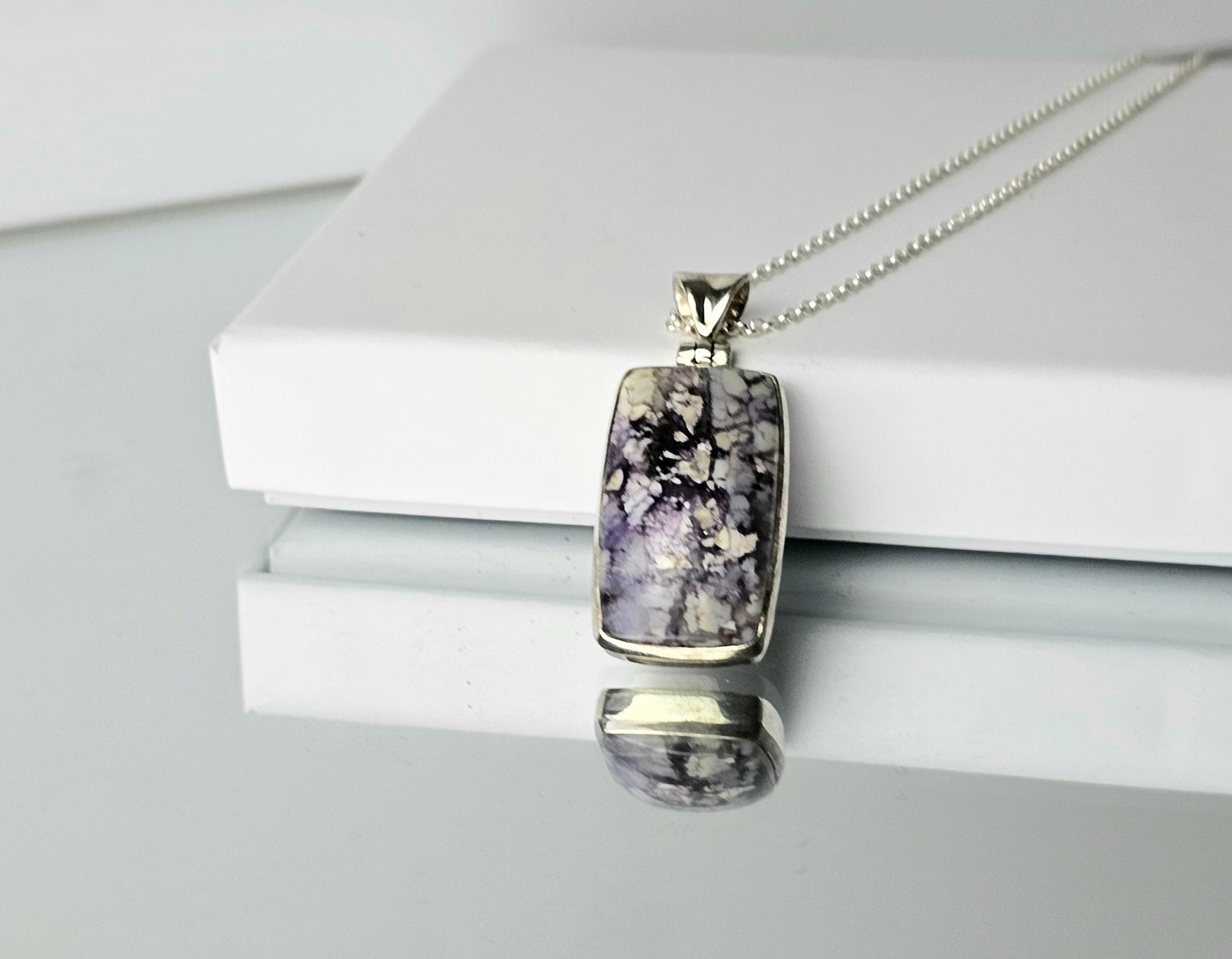Tiffany Stone Crystal Necklace 925 Silver (#99)