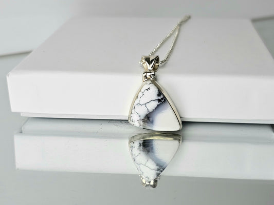 Tiffany Stone Crystal Necklace 925 Silver (#100)