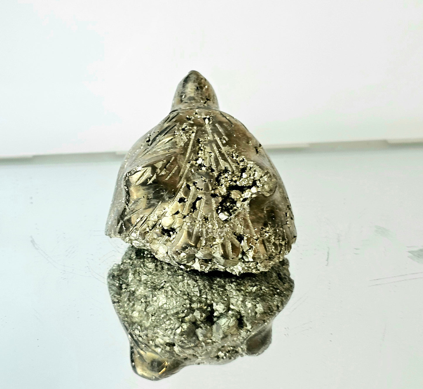 Peruvian Pyrite Crystal Carving - Bear (#2)